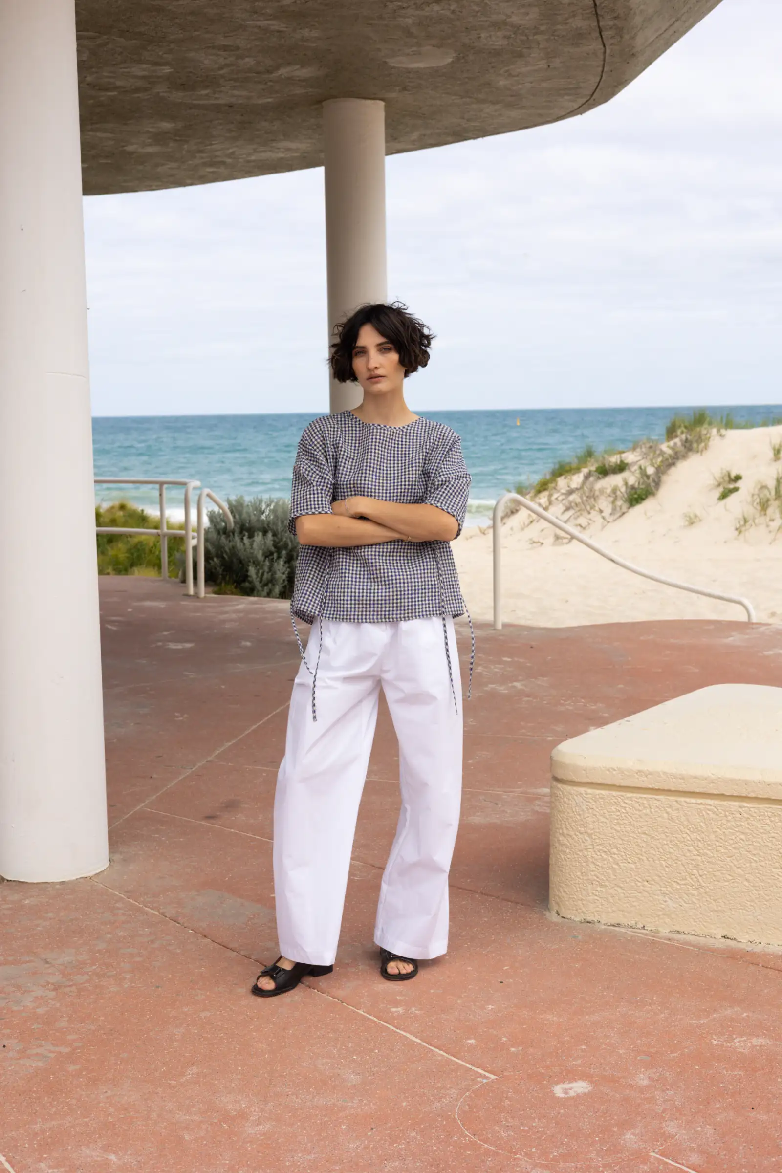 Ease Elasticated Trouser | White - Barbeachs