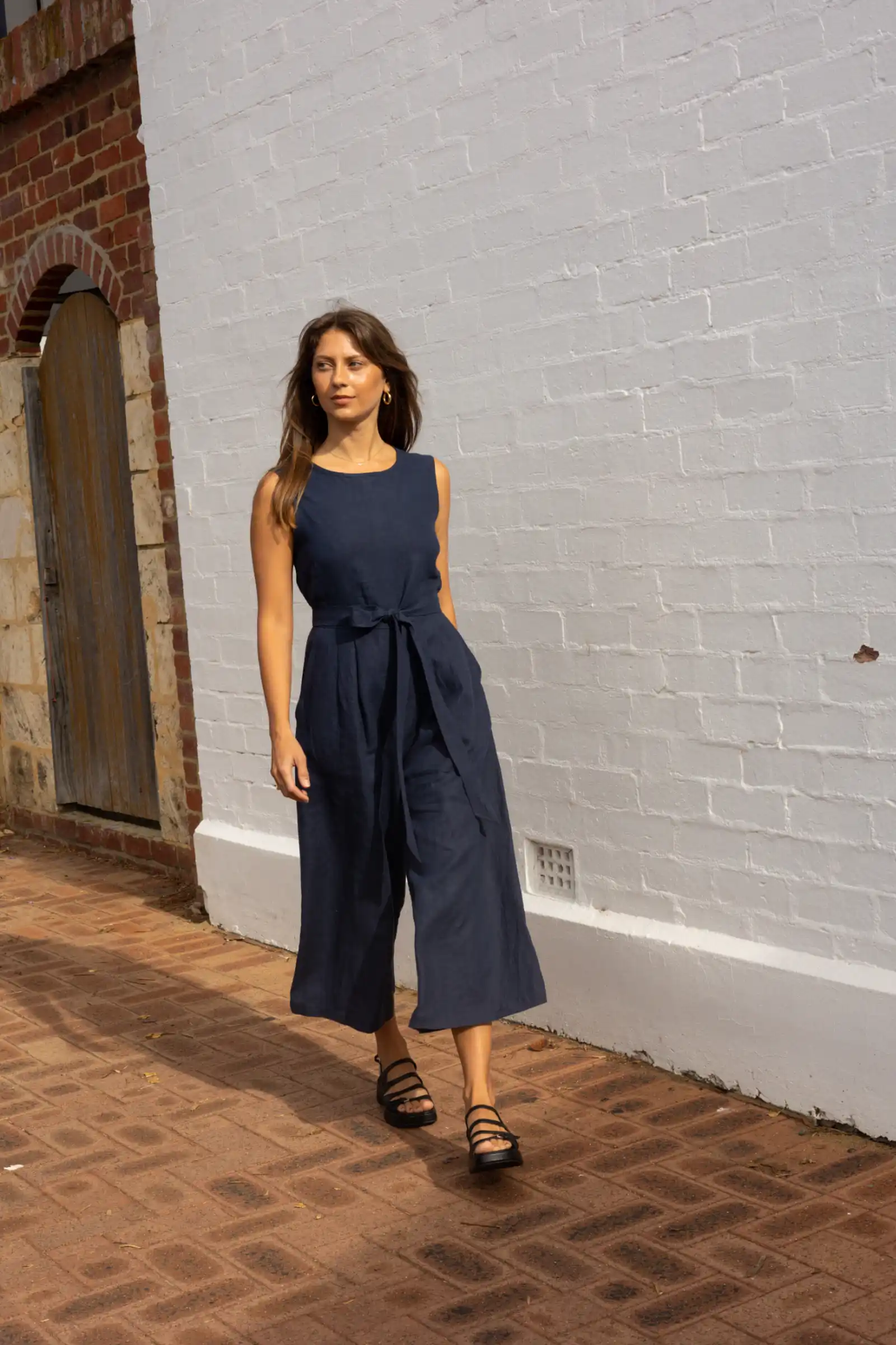 Sleeveless Jumpsuit | Denim Blue - Barbeachs