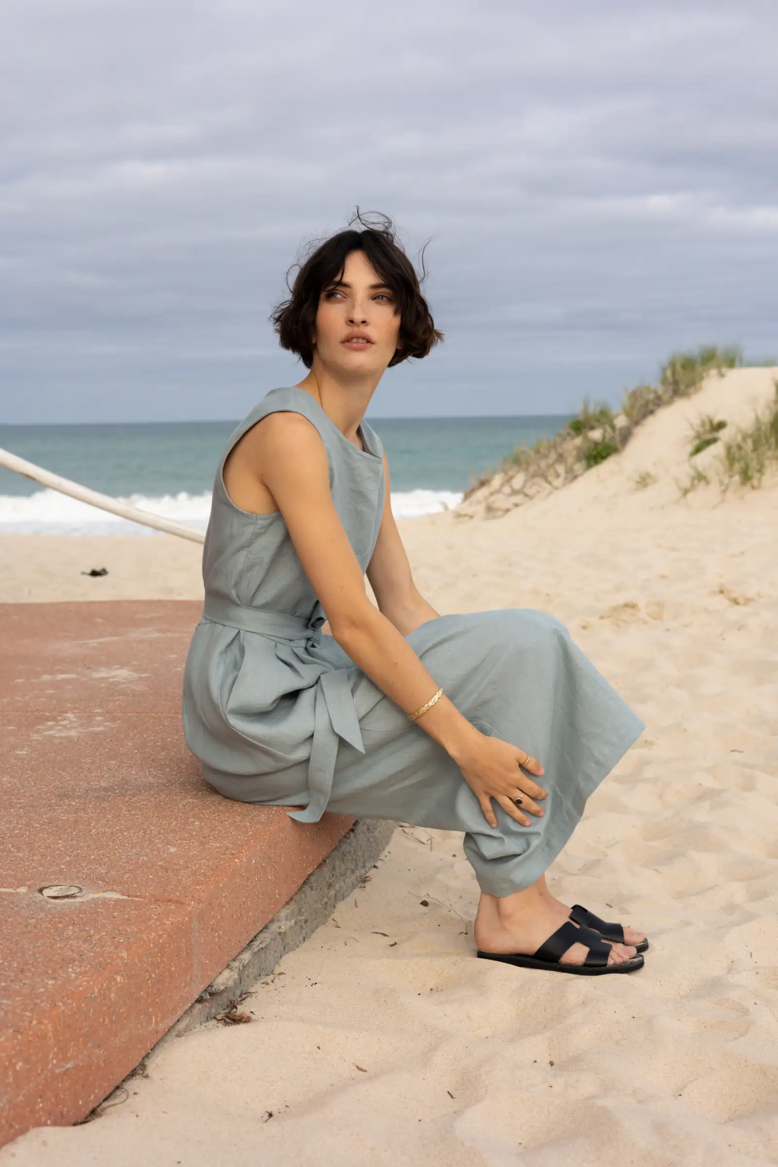 Sleeveless Jumpsuit | Seaweed - Barbeachs