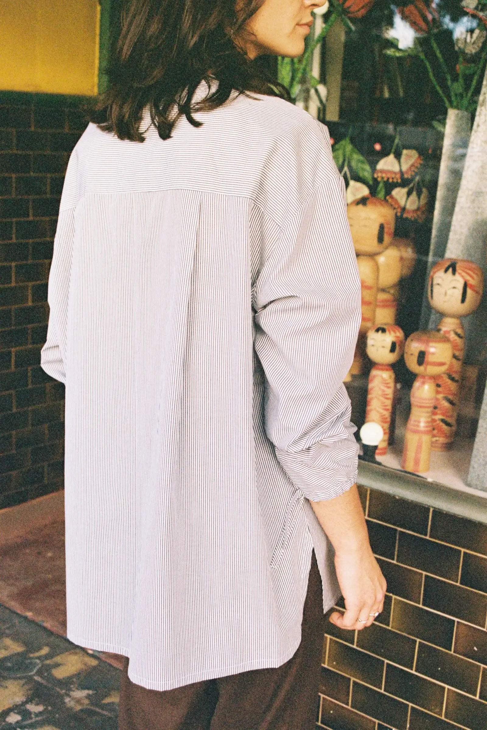 Tie-Sleeve Boyfriend Shirt - Barbeachs